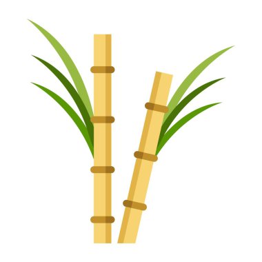 Şeker kamışı düz clipart vektör çizimi