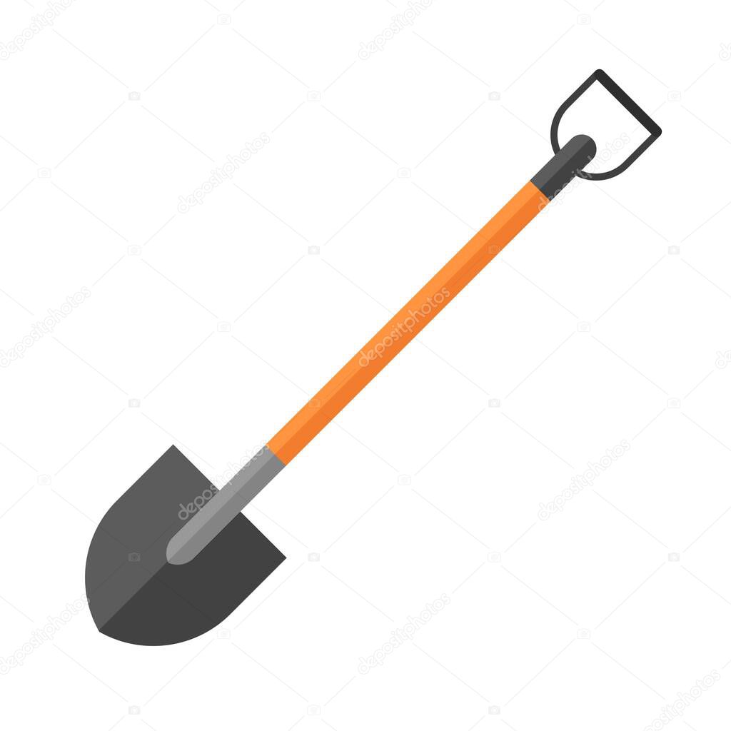 shovel flat clipart vector illustration