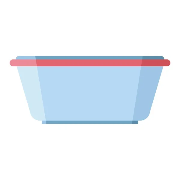 Voedselcontainer Platte Clipart Vector Illustratie — Stockvector