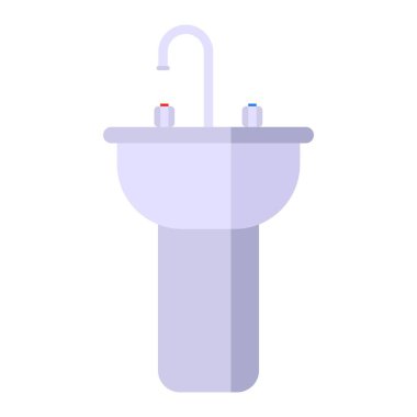lavabo düz clipart vektör çizimi