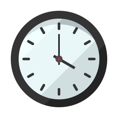 duvar saati düz Clipart vektör çizimi