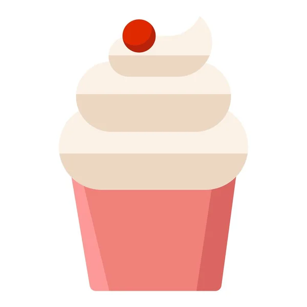 Cupcake Piatto Clipart Vettoriale Illustrazione — Vettoriale Stock