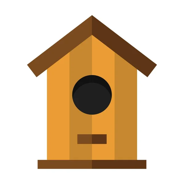 Bird House Flat Clipart Vector Illustration — Stock Vector