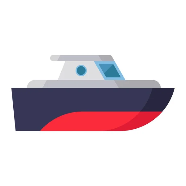 Yacht Flache Cliparts Vektor Illustration — Stockvektor