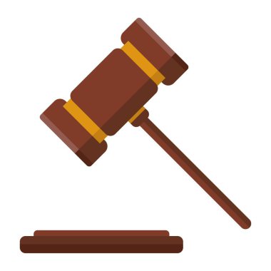 yargıç çekiç düz clipart vektör çizimi
