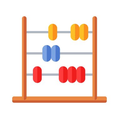 abacus düz clipart vektör çizimi