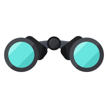 dürbünler düz clipart vektör çizimi