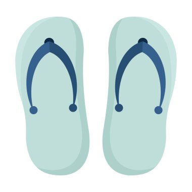 terlik düz Clipart vektör çizimi