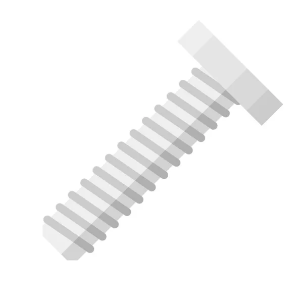 Metal Bolt Flat Clipart Vector Illustration — Stock Vector