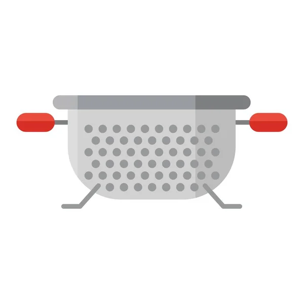 Colander Flat Clipart Vector Illustration — Stock Vector