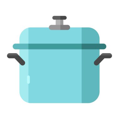 pişirme pot düz clipart vektör çizimi