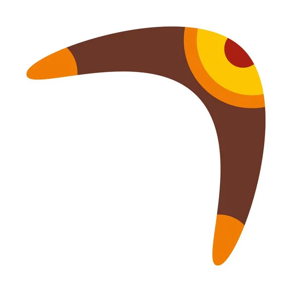 Boomerang Plano Clipart Vector Ilustración — Vector de stock