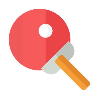 ping pong düz clipart vektör çizimi