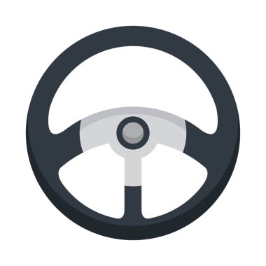 direksiyon simidi düz Clipart vektör çizimi