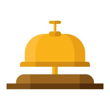 Resepsiyon çanı düz clipart vektör çizimi