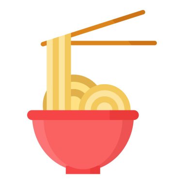 Noodles flat clipart vector illustration vector