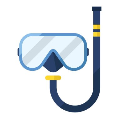 Şnorkel maskesi düz clipart vektör çizimi