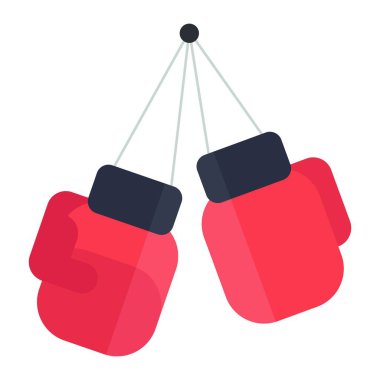 Boks eldivenleri düz clipart vektör çizimi
