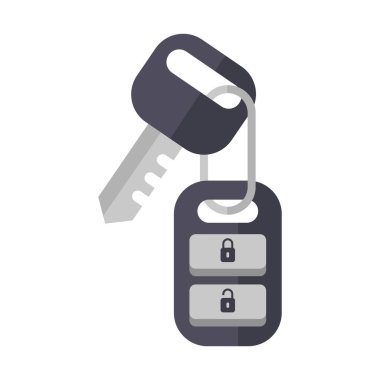 anahtar düz clipart vektör illüstrasyonu ile uzaktan kontrol