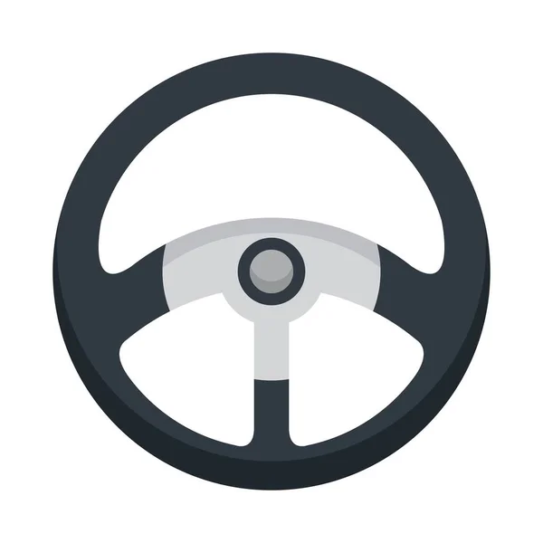Steering Wheel Flat Clipart Vector Illustration — 스톡 벡터