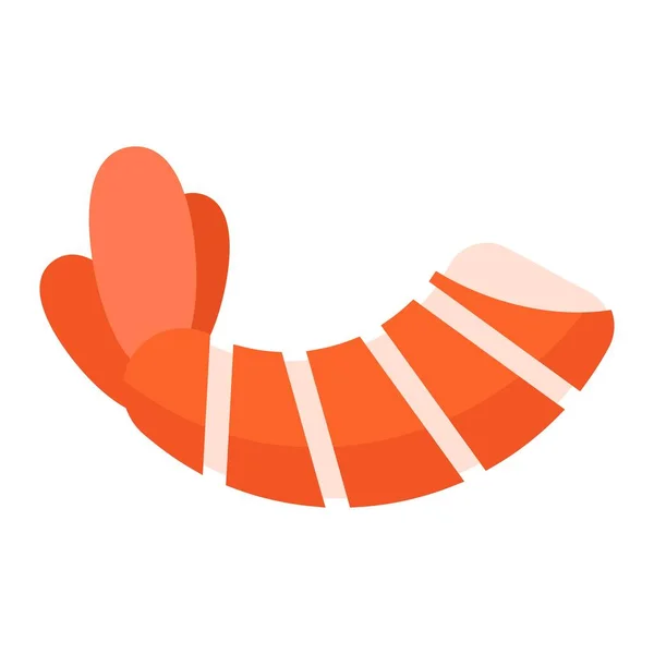 Shrimp Flat Clipart Vector Illustration — Stock Vector
