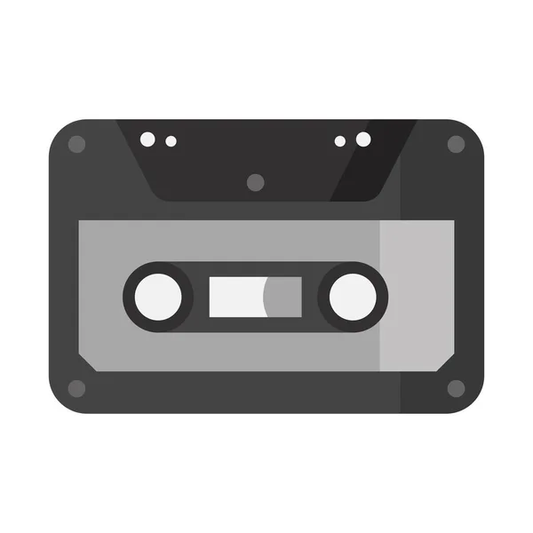 Áudio Cassete Plana Clipart Vetor Ilustração — Vetor de Stock