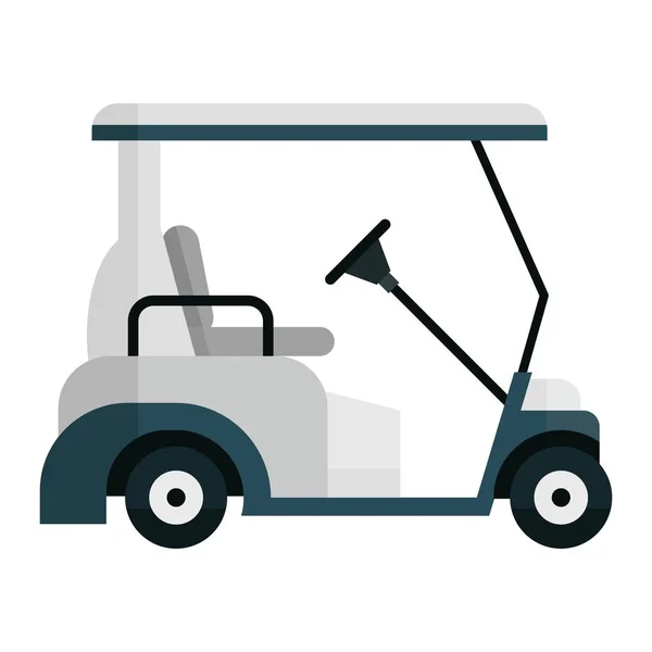 Carro Golf Plano Clipart Vector Ilustración — Archivo Imágenes Vectoriales
