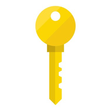 anahtar düz clipart vektör çizimi