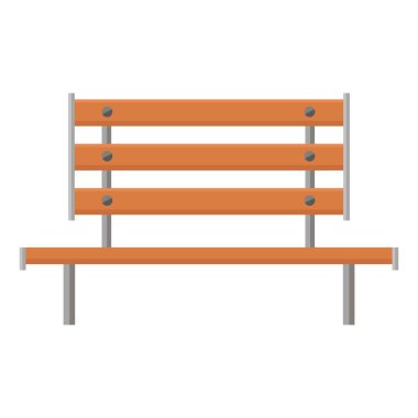 park bankı düz clipart vektör çizimi