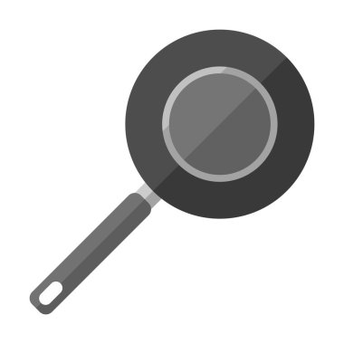 kızartma tavası düz clipart vektör çizimi