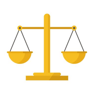 Adalet düz clipart vektör illüstrasyonunu ölçeklendirir