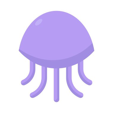 jöle balığı düz clipart vektör çizimi