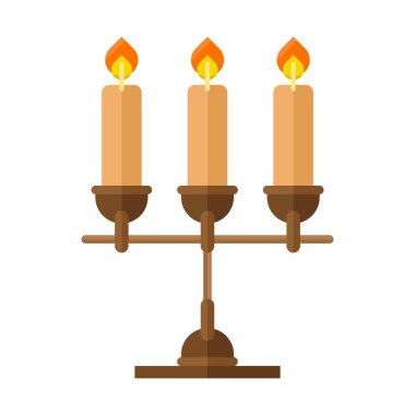 Candlestick düz clipart vektör çizimi