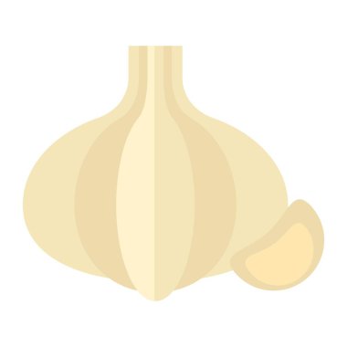 Sarımsaklı düz sarımsak vektör çizimi