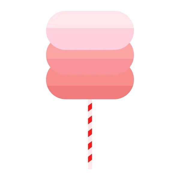 Candy Cotone Piatto Clipart Vettore Illustrazione — Vettoriale Stock