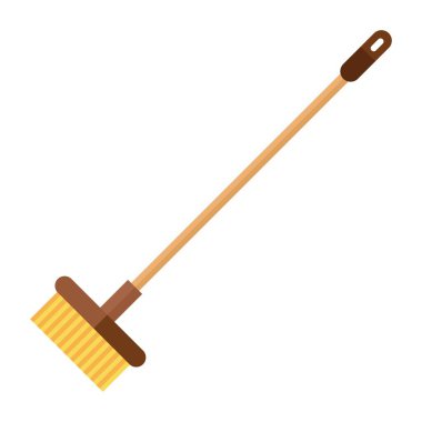süpürme fırçası düz clipart vektör çizimi