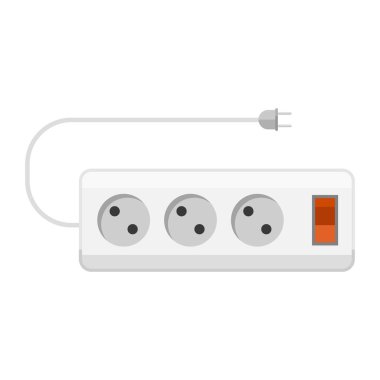 power strip düz clipart vektör çizimi
