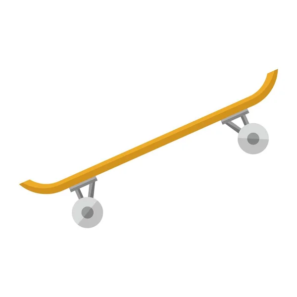 スケートボードフラットクリップベクトルイラスト — ストックベクタ