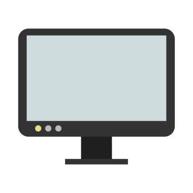 bilgisayar monitörü klibi sanat vektörü illüstrasyonu