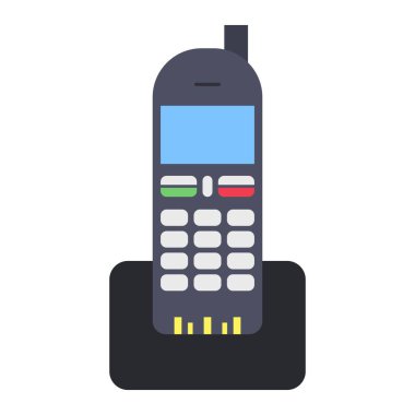 kablosuz telefon klipsi sanat vektörü çizimi