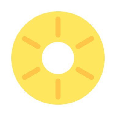 ananas yuvarlak klipsli sanat vektörü çizimi