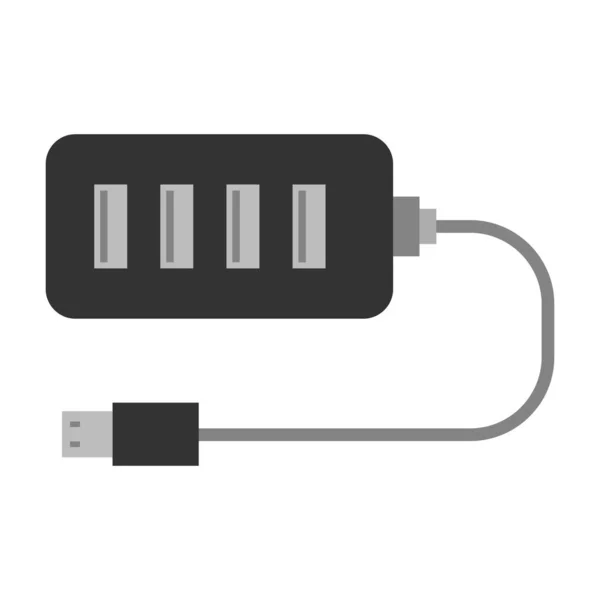 Hub Usb Port Clip Art Vektor Illustration — Stockvektor