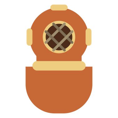 sualtı kask klipsi sanat vektörü çizimi