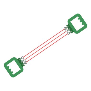 Göğüs açıcı düz clipart vektör çizimi