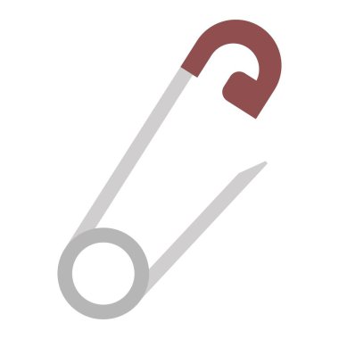 Güvenli pin düz clipart vektör çizimi