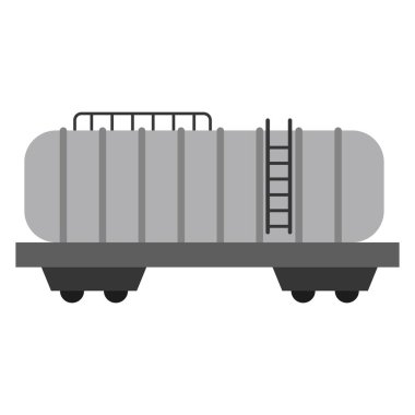 Demiryolu tankı düz clipart vektör çizimi
