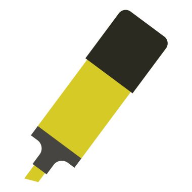 renklendirilmiş kalem düz clipart vektör çizimi