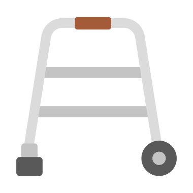 Düz Clipart vektör çizimi ile tıbbi yürüteç