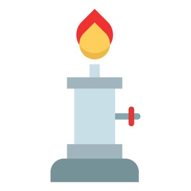 laboratuvar brülörü düz clipart vektör çizimi