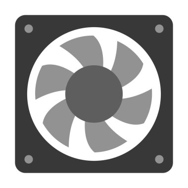 bilgisayar soğutucu düz clipart vektör çizimi